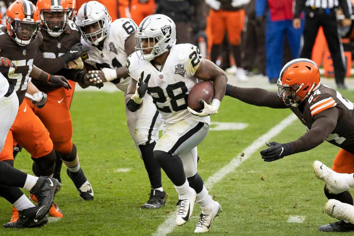 Jacobs Carries Raiders Out Of 'The Land': Raiders Defeat Browns 16-6.