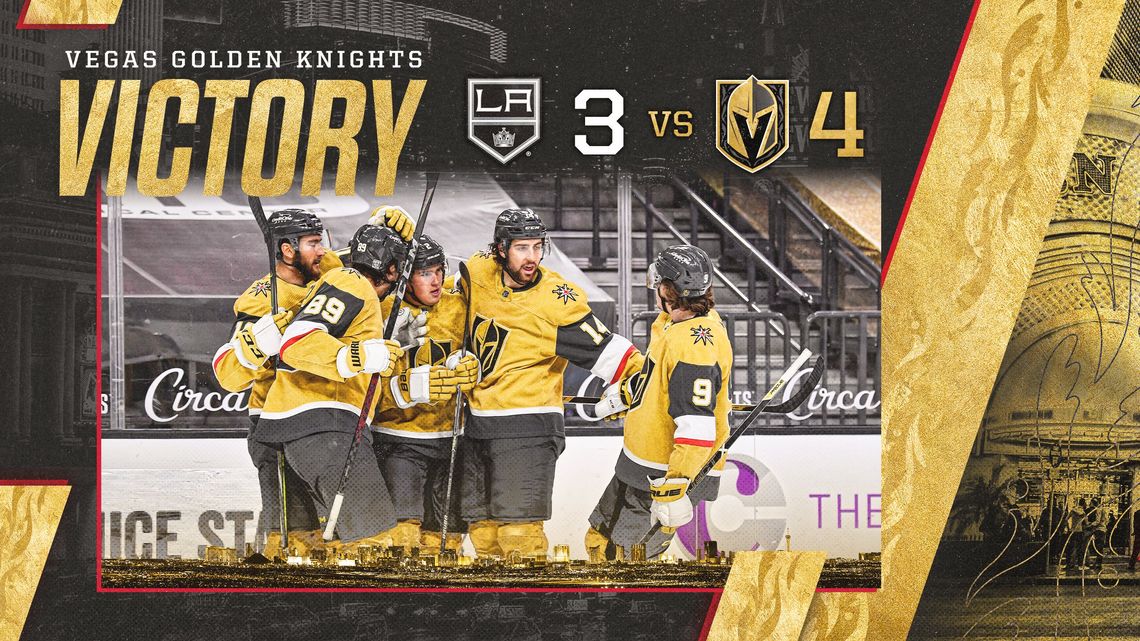 Knights Trade Shots With Kings In Early Afternoon Victory Defeating LA 4-3. 